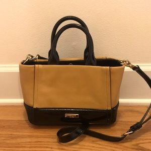 Kate spade bag patent leather tan black